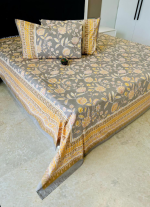 Yellow  Floral Bed Sheet